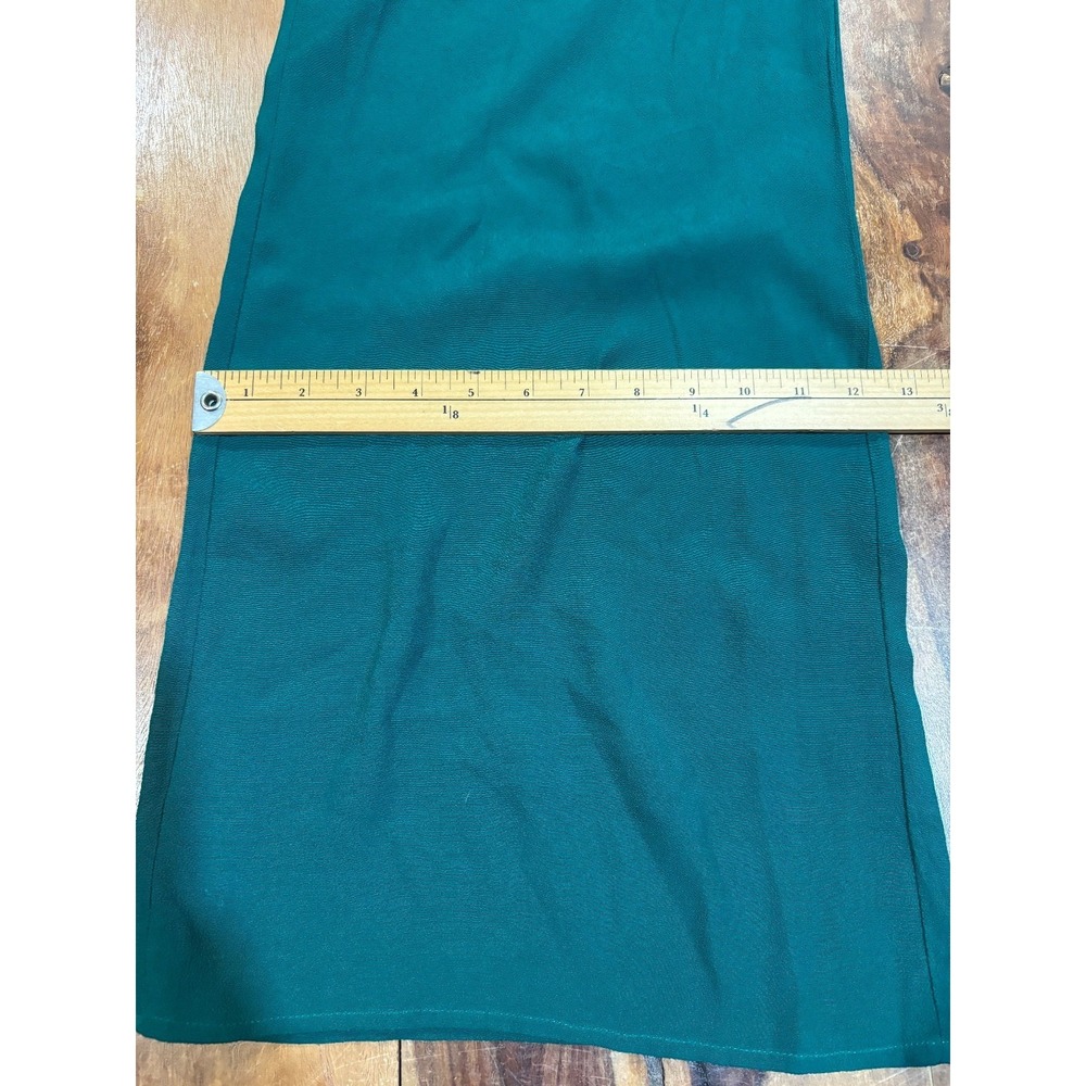 Reformation green jumpsuit womens' size 2 ruched back‎ wide legs viscose - Picture 10 of 10